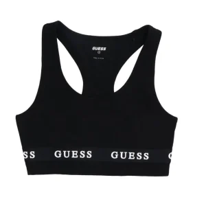 Guess Donna Top-ALINE TOP ECO STRETCH JERSEY Nero