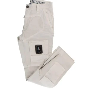 Aeronautica Militare Abbigliamento Pantaloni-ANTI-G PANTALONE 1557/939 Bianco Panna