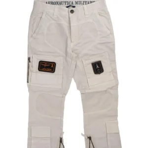 Aeronautica Militare Abbigliamento Pantaloni-ANTI-G PANTALONE 1557/939 Bianco Panna