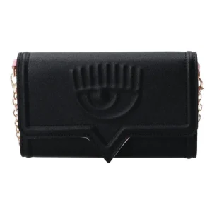 Chiara Ferragni Donna Borse Tracolla-BAGS SMOOTH EYELIKE SMALL Nero