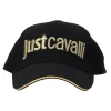 Just Cavalli Donna Cappellini | Cappellini-BASEBALL CAP LOGO EMBRODERY Nero Oro