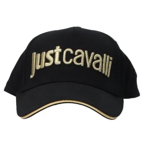 Just Cavalli Donna Cappellini | Cappellini-BASEBALL CAP LOGO EMBRODERY Nero Oro