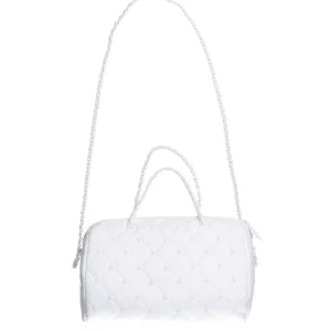 Gaelle Paris Donna Borse A Mano-Bauletto in ecopelle con borchie gbda3154 Bianche