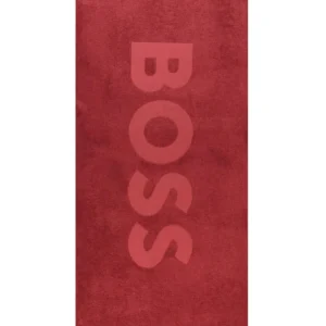 Boss Uomo Telo Mare-BEACH TOWEL SOLID Bordeaux