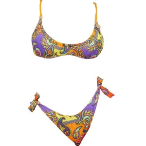 4giveness Donna Costume-Bikini balconcino e slip Multicolore