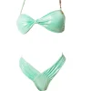 4giveness Donna Costume-Bikini fascia slip FGBW3748 Verde Acqua