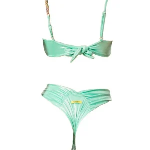 4giveness Donna Costume-Bikini fascia slip FGBW3748 Verde Acqua