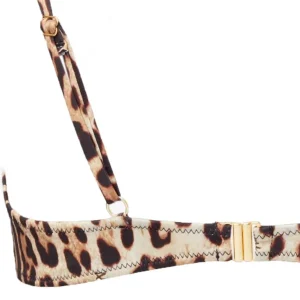 4giveness Donna Costume-Bikini top e slip echange FGBW3814 Marrone leopardato