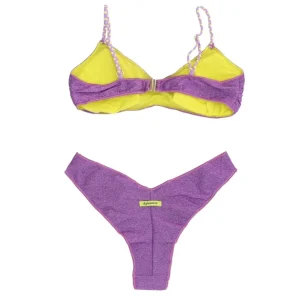 4giveness Donna Costume-Bikini top e slip FGBW3582 Viola