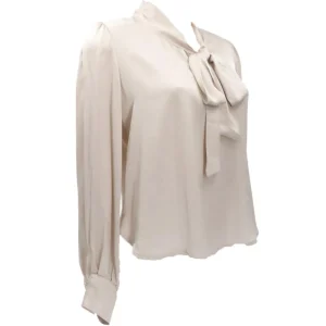 Have One Donna Blusa-BLUSA FIOCCO COLLO Beige