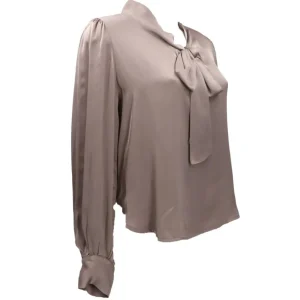 Have One Donna Blusa-BLUSA FIOCCO COLLO Grigio Tortora