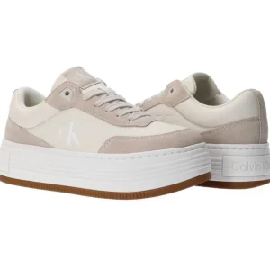 Calvin Klein Donna Sneakers-BOLD FLATF LOW LACE TUMB Bianco