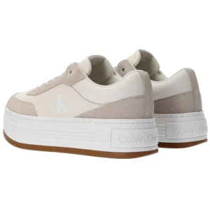 Calvin Klein Donna Sneakers-BOLD FLATF LOW LACE TUMB Bianco