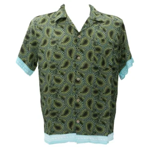 4giveness Abbigliamento Camicia-CAMICIA STAMPA VISCOSA Verde