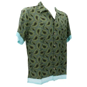 4giveness Abbigliamento Camicia-CAMICIA STAMPA VISCOSA Verde