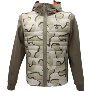 Aereonautica Militare Abbigliamento Giubbotti-CAMOUFLAGE CAPPUCCIO Verde
