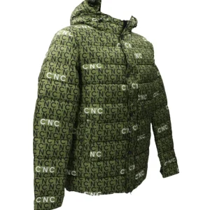 Cnc Costume National Abbigliamento Giubbotti-CAPOSPALLA PIUMINO CNC Verde Logato