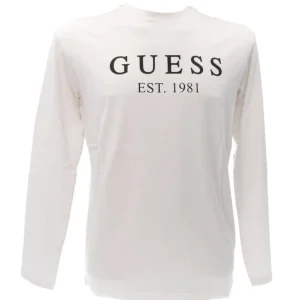 Guess Uomo T-Shirt-CN LONG TEE Bianco