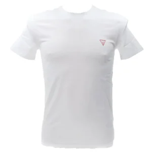 Guess Uomo T-Shirt-CN SS CORE TEE STR Bianco