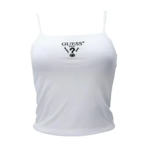 Guess Donna Top-COLETTE TANK TOP Bianco