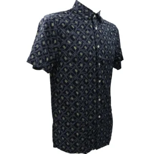 Guess Abbigliamento Camicia-COLLIN AOP SHIRT Blu