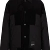 Karl Lagerfeld Abbigliamento Giubbotti-CORD MIX COACH JACKET 246D1404 Nero