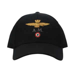 Aeronautica Militare Uomo Cappellini-1100CT2848 CAPPELLINO Nero