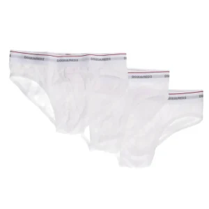 Dsquared2 Abbigliamento Intimo-DCX610040 BRIEF TRI-PACK Bianco