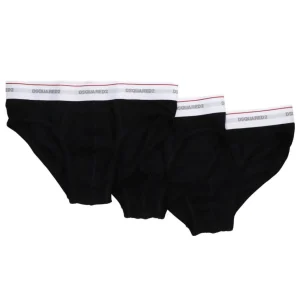 Dsquared2 Abbigliamento Intimo-DCX610040 BRIEF TRI-PACK Nero