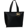 Just Cavalli Donna Borse A Spalla-DRUMED CALF SNAKES Nero