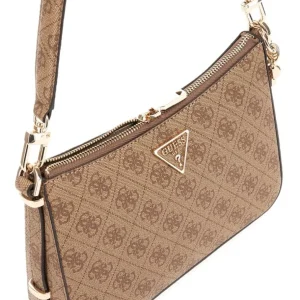 Guess Donna Borse A Spalla-ECO ERICA TOP ZIP SHOULDER BAG Beige