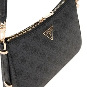 Guess Donna Borse A Spalla-ECO ERICA TOP ZIP SHOULDER BAG Nero