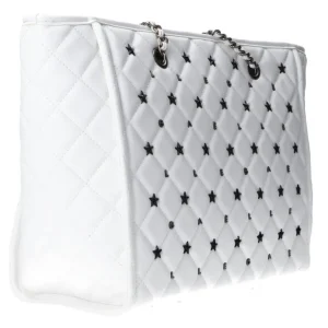 Gaelle Paris Donna Shopper-Ecopelle con borchie gbda3184ab Bianche