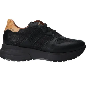 Alviero Martini Donna Sneakers-Ecopelle stringhe Nero glitter