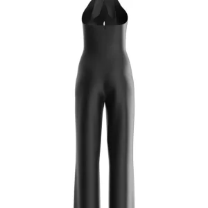 Guess Donna Tute-EMILY SHINY RIB OVERALL Nero
