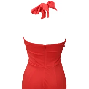 Guess Donna Tute-EMILY SHINY RIB OVERALL Rosso Corallo