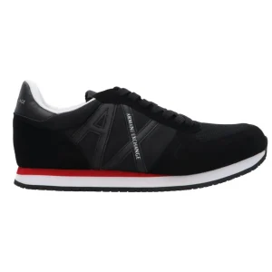 Armani Uomo Sneakers-Exchange X017 eco suede, mesh e nylon Nero