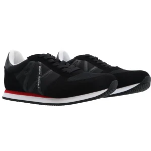 Armani Uomo Sneakers-Exchange X017 eco suede, mesh e nylon Nero