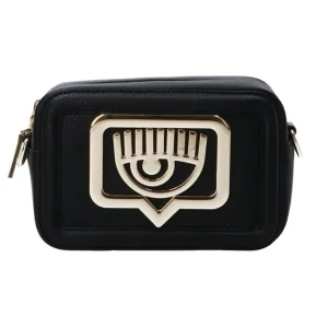 Chiara Ferragni Donna Borse Tracolla-EYELIKE BUCKLE RANGE B GRAINY Nero