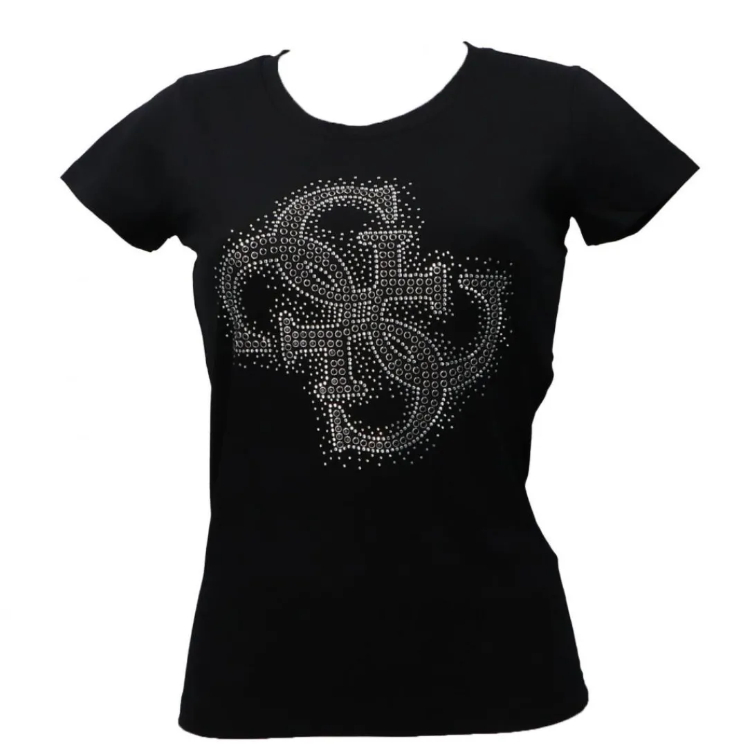 g_logo_tee_rn_nero_0.webp Guess Donna T-Shirt-4G LOGO TEE RN Nero