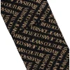 Versace Uomo Sciarpe | Sciarpa-75GA2H52 ALLOVER LOGO LUREX Nero Oro