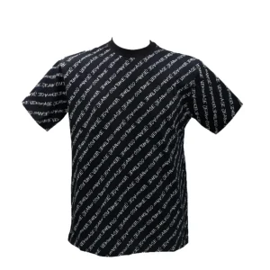 Versace Uomo T-Shirt-75GAH6R0 INTERLOCK PRINT Nero