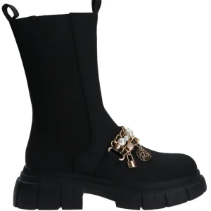 Gaelle Paris Donna Stivaletti E Stivali-GBCDP3121 ECOPELLE CON CHARMS Nero