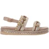 Gold&Gold Donna Sandali-GC 666 intreccio bicolore Beige
