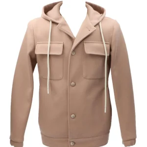 Over D Abbigliamento Cappotti-GIUBBOTTO CAPPUCCIO J48 Beige