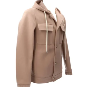 Over D Abbigliamento Cappotti-GIUBBOTTO CAPPUCCIO J48 Beige