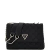 Guess Donna Borse A Spalla-GIULLY 2COMP CNVRTBLE FLAP Nero