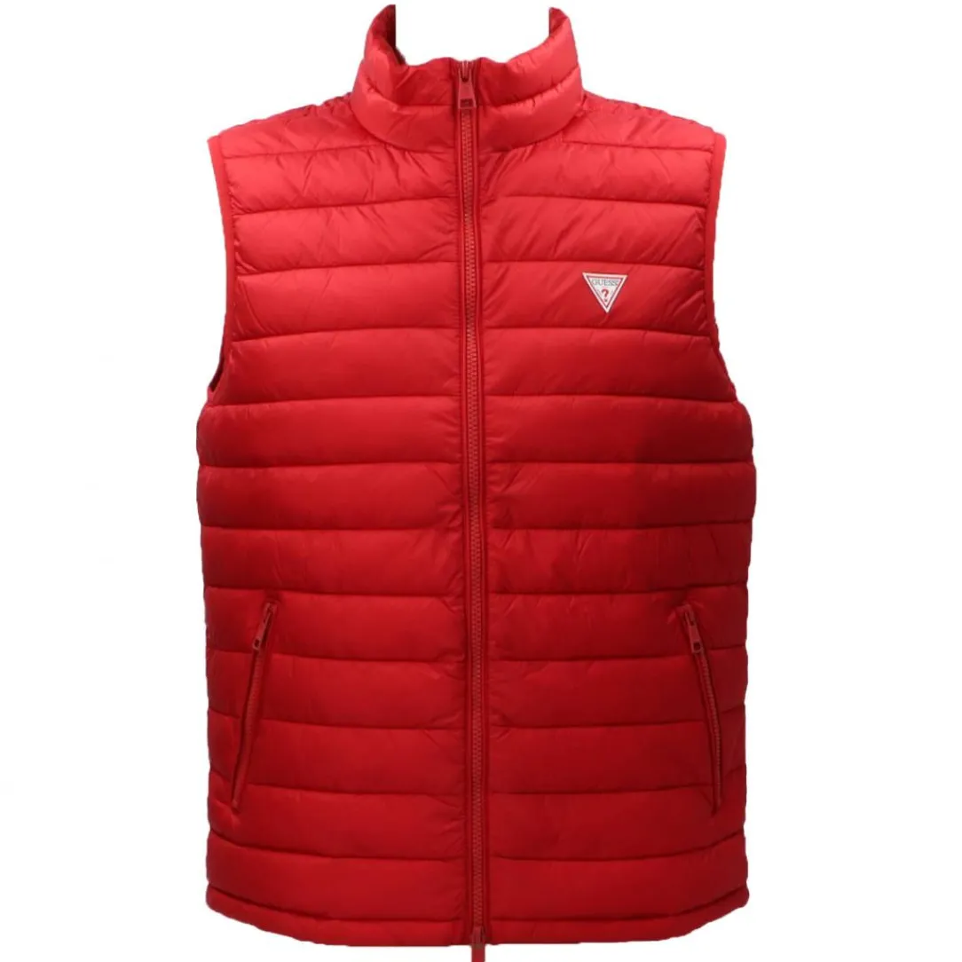 gj_hoded_puffer_vest_ross_0.webp Guess Abbigliamento Smanicato-GJ HODED PUFFER VEST Rosso
