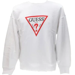 Guess Uomo Felpe-GJ ICONIC TRIANGLE SWEAT Bianco