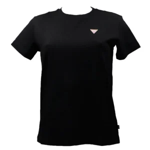 Guess Donna T-Shirt-GJ SS CN REG MINI TRIANGLE TEE Nero